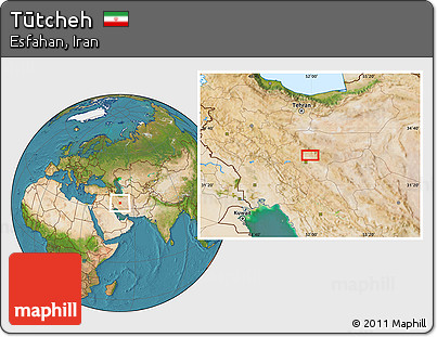 Satellite Location Map of Tūtcheh
