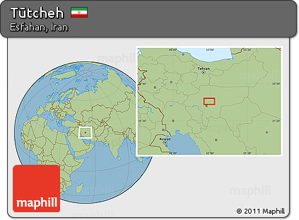 Savanna Style Location Map of Tūtcheh