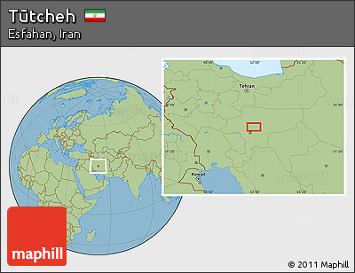 Savanna Style Location Map of Tūtcheh