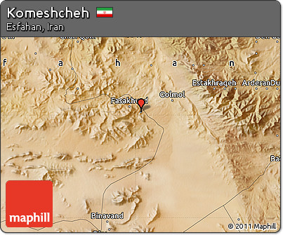 Satellite Map of Komeshcheh