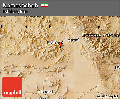Satellite Map of Komeshcheh