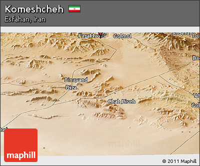 Satellite Panoramic Map of Komeshcheh