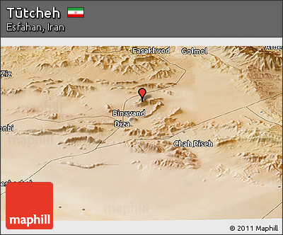 Satellite Panoramic Map of Tūtcheh