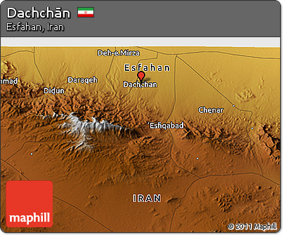 Physical 3D Map of Dachchān