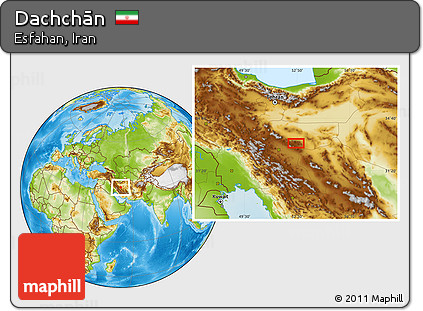 Physical Location Map of Dachchān