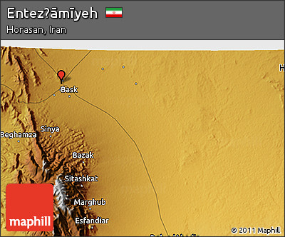 Physical 3D Map of Entez̧āmīyeh