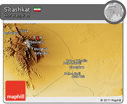 Physical Panoramic Map of Sītashkat