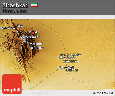 Physical Panoramic Map of Sītashkat