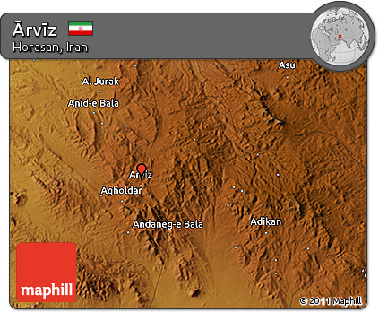 Physical 3D Map of Ārvīz
