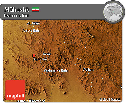 Physical 3D Map of Māheshk