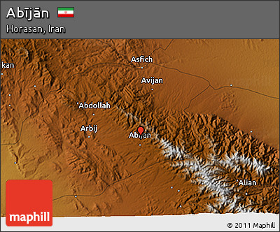 Physical 3D Map of Abījān
