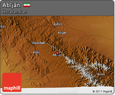 Physical 3D Map of Abījān