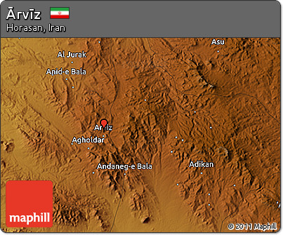 Physical 3D Map of Ārvīz