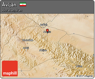Satellite 3D Map of Āvījān