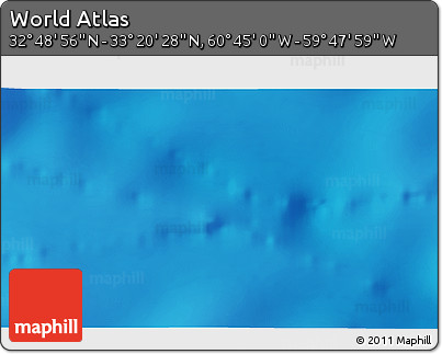 Physical 3D Map of the Area around 33° 4' 42" N, 60° 16' 29" W