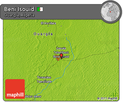 Physical 3D Map of Beni Isouid