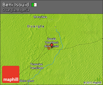 Physical 3D Map of Beni Isouid