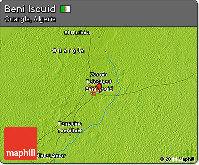 Physical 3D Map of Beni Isouid