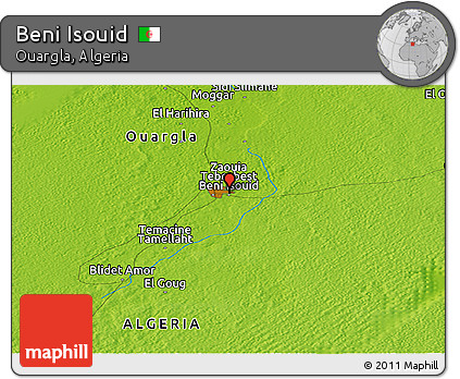 Physical Panoramic Map of Beni Isouid