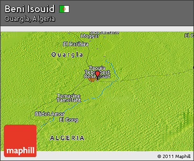 Physical Panoramic Map of Beni Isouid