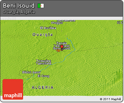 Physical Panoramic Map of Beni Isouid
