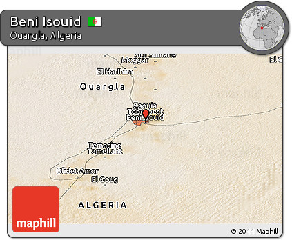 Satellite Panoramic Map of Beni Isouid