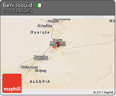 Satellite Panoramic Map of Beni Isouid