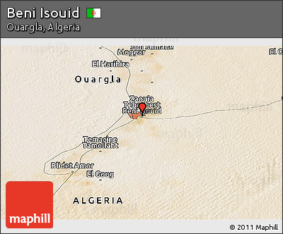 Satellite Panoramic Map of Beni Isouid