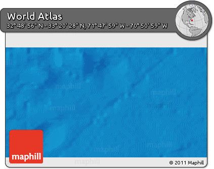 Physical 3D Map of the Area around 33° 4' 42" N, 71° 19' 29" W