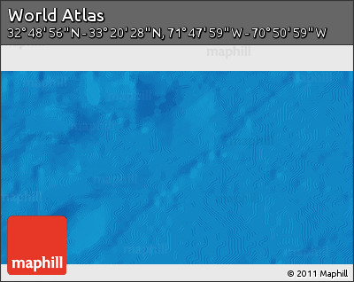 Physical 3D Map of the Area around 33° 4' 42" N, 71° 19' 29" W