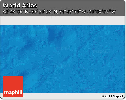 Physical 3D Map of the Area around 33° 4' 42" N, 71° 19' 29" W