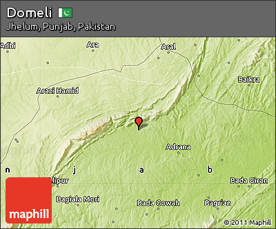 Physical Map of Domeli