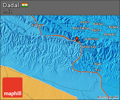 Political 3D Map of Dadal
