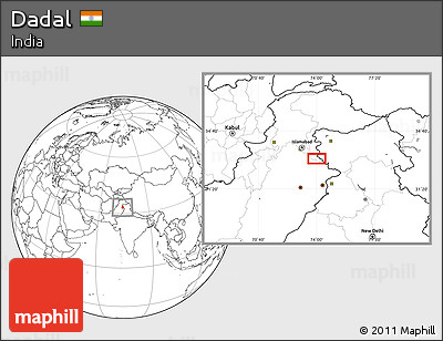 Blank Location Map of Dadal