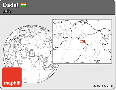 Blank Location Map of Dadal