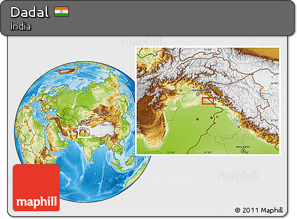 Physical Location Map of Dadal