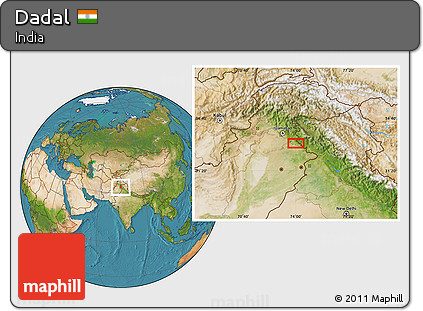 Satellite Location Map of Dadal