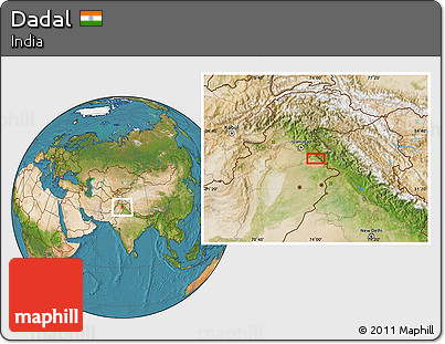 Satellite Location Map of Dadal
