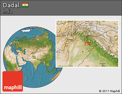 Satellite Location Map of Dadal