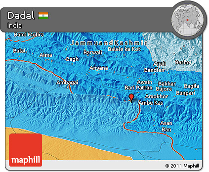 Political Panoramic Map of Dadal