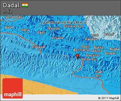 Political Panoramic Map of Dadal