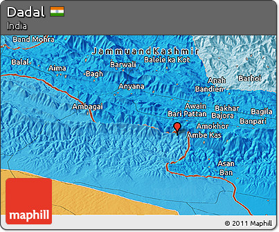 Political Panoramic Map of Dadal