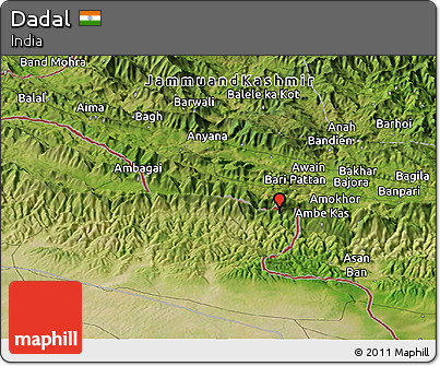 Satellite Panoramic Map of Dadal