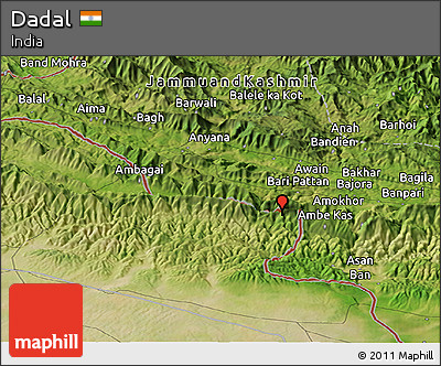 Satellite Panoramic Map of Dadal