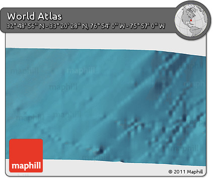 Satellite 3D Map of the Area around 33° 4' 42" N, 76° 25' 30" W