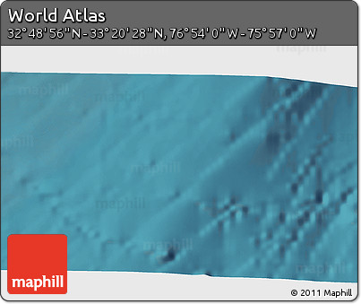 Satellite 3D Map of the Area around 33° 4' 42" N, 76° 25' 30" W