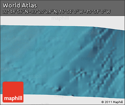 Satellite 3D Map of the Area around 33° 4' 42" N, 76° 25' 30" W