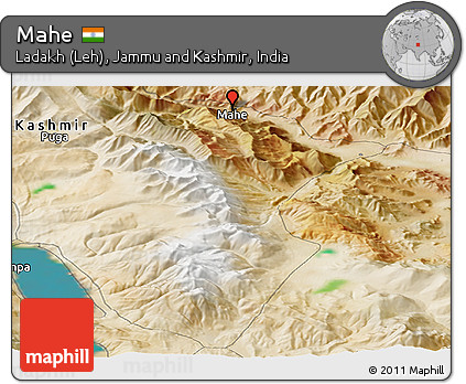 Satellite Panoramic Map of Mahe