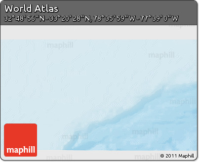 Physical 3D Map of the Area around 33° 4' 42" N, 78° 7' 30" W