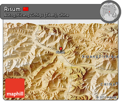 Satellite 3D Map of Risum